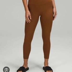 Lululemon Athletica Brown ribbed High-Waisted Leggings